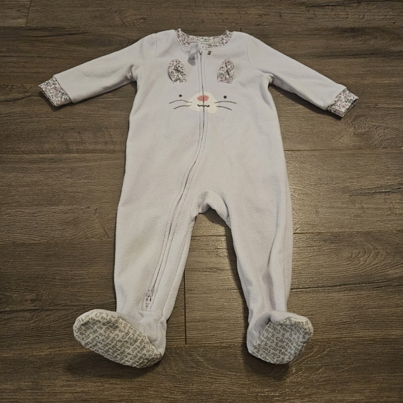 3 Pack! Three Fleece Sleepers, Carters, Baby Girl, 12 Months. - Picture 6 of 12